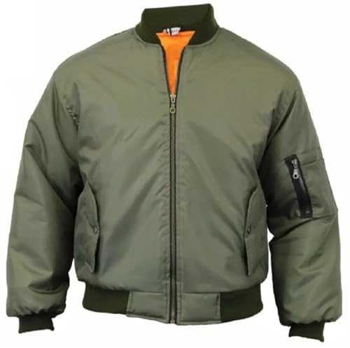 Heavy Padded Mens Bomber Jacket Full Zip Windproof Military Biker Doorman Bomber Jackets Warm Coat S-2XL