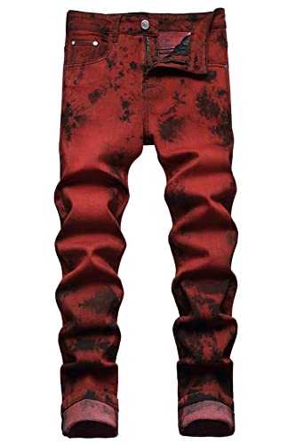 Men's Ripped Distressed Destroyed Straight Slim Fit Jeans Skinny Casual Fashion Denim Pants