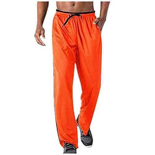 Jogging Bottoms Men - Lightweight Track Pants Training Trousers Walking Running Hiking Sweatpants Drawstring Straight Legs Trousers Relaxed Fit Tracksuit Bottoms with Pockets Casual Pants