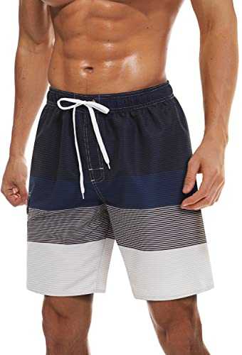 TACVASEN Men's Swim Trunks Quick Dry Beach Swimming Shorts Mesh Lining Swimwear with Cargo Pocket