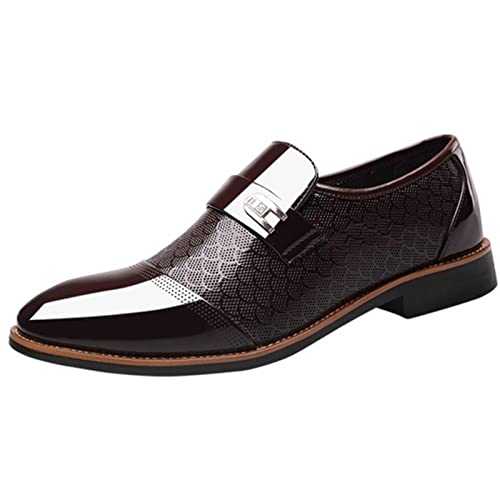 KYOESCAI Men's Oxford Classic Dress Shoes Comfort Breathable Patchwork Modern Formal Business Men Shoes