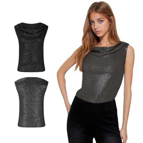 Fiohiros Sequin Top, Sparkly Top, Sparkly Tops for Women UK, Sequin Tops for Women UK, Sequin Tops UK