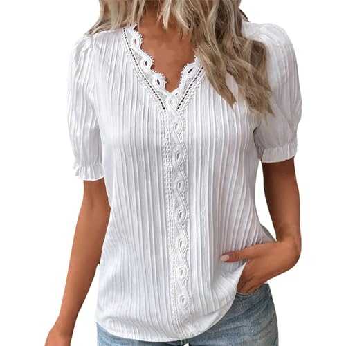 WILLBEST Women Dress Shirts Long Sleeve Button Down Shirts Notched V Neck Loose Fit Casual Work Office Blouse Shirts