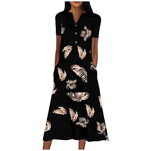 Petite Wedding Guest V Neck Summer Dresses for Women UK Fashion Short Sleeve Partywear Maxi Dresses Casual Hawaii Beach Bodycon Dresses Elegant Plus Size Evening Dress