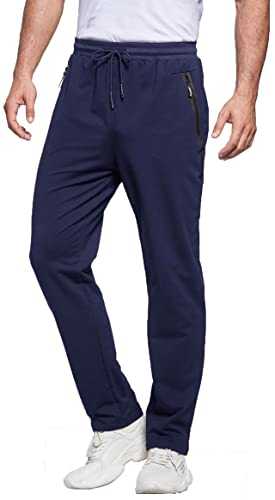 Mens Tracksuit Slim Fit Bottoms Joggers Elasticated Waist Zip Pockets