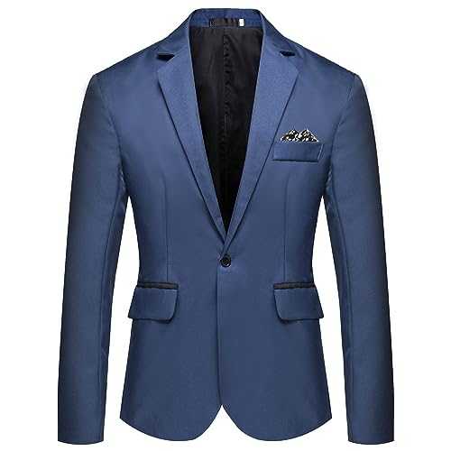 iTNHFP New Solid Color Single Breasted Casual Small Suit with Slit Wedding Banquet Men's Suit Tuxedo for Men Slim Fit Casual Blazer Suit Jacket Sport Coats & Blazers