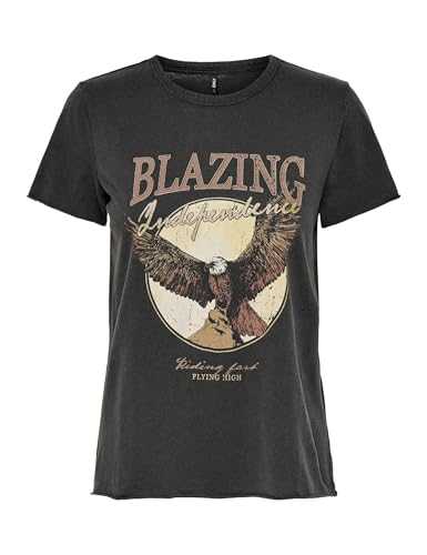 ONLY Women's Onllucy Life Reg S/S Western Top Box JRS T-Shirt