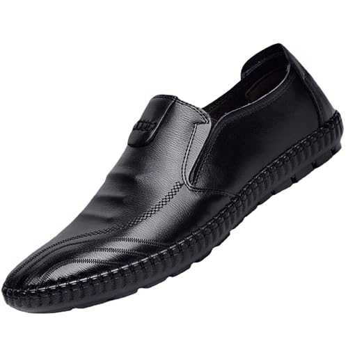 Men's Loafers & Moccasins Mens Dress Shoes Vintage Oxford Shoes Men Formal Shoes For Men Slip On Mens Leather Shoes Smart & Cosy Business Office Non Slip Mens Black Shoes Classic & Versatile