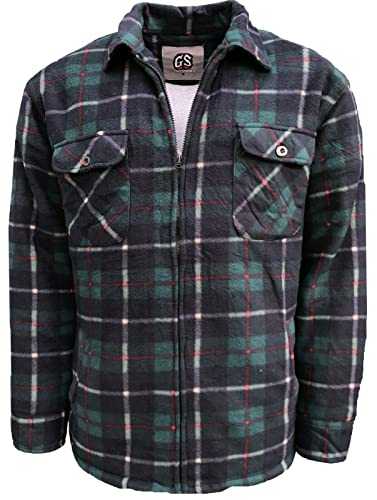 Mens Padded Shirt Fur Lined Lumberjack Hooded Fleece Lumberjacket Sherpa Anti Peel Quilted Thermal Warm Check Shirt
