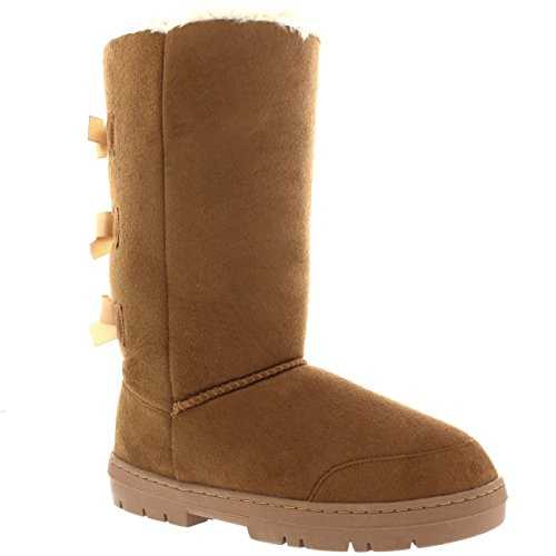 Womens Triplet Bow Tall Classic Waterproof Winter Rain Snow Boots