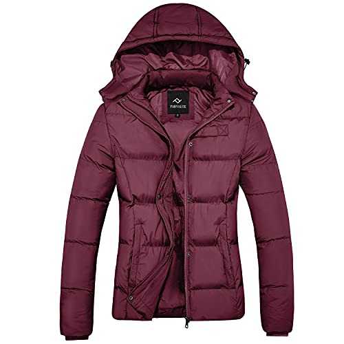 FARVALUE Women's Winter Coat Thicken Puffer Jacket Warm Bubble Coat with Removable Hood