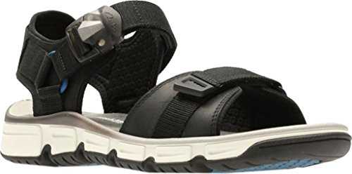 Men's Explore Part Walking Sandal,Black Nubuck Leather,US 11.5 M