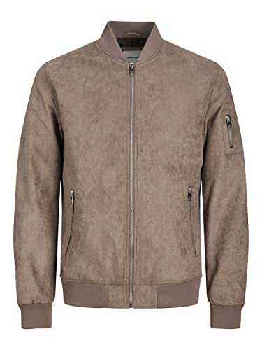 JACK & JONES Mens Faux Suede Bomber Jacket