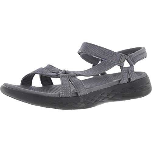 Women's On-The-Go 600-Brilliancy Sport Sandal, Charcoal Black/Black, 9 M US