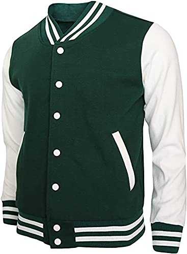 TheMohrim Mens Slim Fit Varsity Baseball Jacket Bomber with Long Sleeve Banded Cotton Premium Jackets Unisex