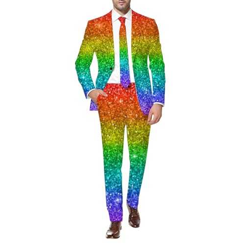 Vhersily Gifts Offers 2025 1/2 PC Suits Men Summer Complete Tracksuit Bottoms Summer Suits Cotton Fleece Trousers Elegant Sporty Elegant Slim Fit Floral Blazer for Carnival
