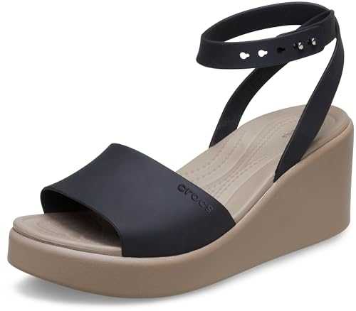 Women's Brooklyn Ankle Strap Wedge Sandal, Black/Mushroom, 9 UK