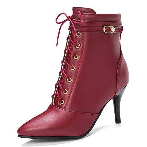 StyliShoes Women Sexy Ankle Boots with Thin Heel and Pointed Toe