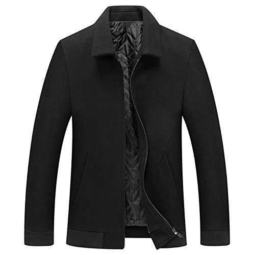 Mens Autumn And Winter Casual Fashion Woolen Plus Cotton Thickened Baseball Jacket Jacket Coat Top Women Winter Coats