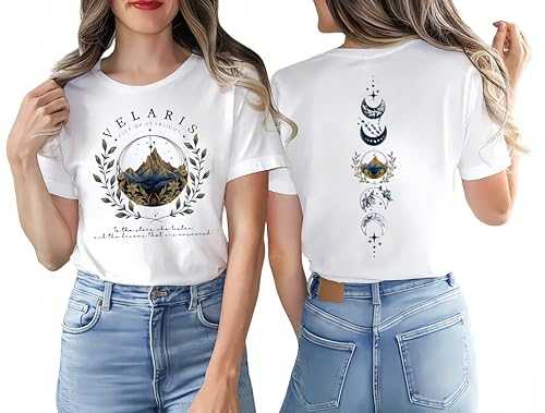 Vintage Book Shirts for Women Acotar Night Court T-Shirt Velaris City of Starlight Tshirt Night Court Graphic Tee Tops