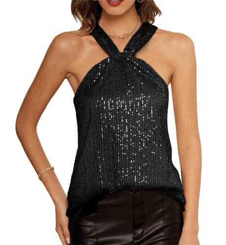 GRACE KARIN Women's Summer Halter Top Backless Party Tops Crop Tanktop Basic Camisole Sleeveless Vest