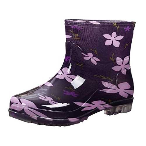 Wellington Boots Women's Short Rain Boots Wellington Boots Waterproof Rain Shoes Garden Shoes Rubber Boots Non-Slip Rain Boots Ankle Boots Rubber Shoes Outdoor Work Boots Slip On Boots Size 37-41