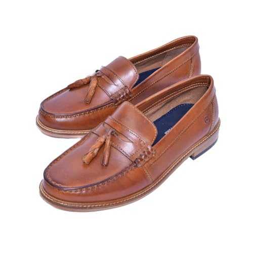 Lambretta Mens Tassel Loafers Tan 10 (45)