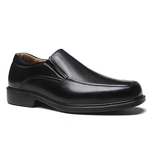 La Milano Mens Geniune Leather Moc Toe Slip On Loafer