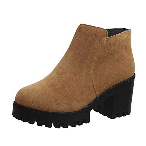 Cowboy Ankle Boots Women's Ankle Boots Chunky Heel with Zip Cowboy Boots Breathable Sexy Shoes Comfortable Biker Boots Small Heel Summer Ankle Boots Women