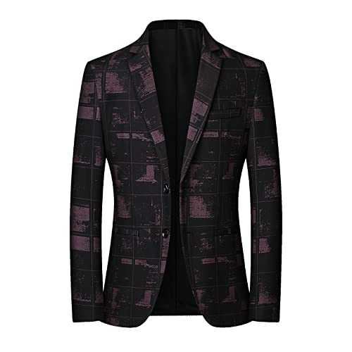 ETHKIA Mens Blazer Jacket Regular Fit Casual Single Breasted One Button Sports Coat Fashionable Casual Blazer Men v Neck Relaxed Fit Work Men's Blazers