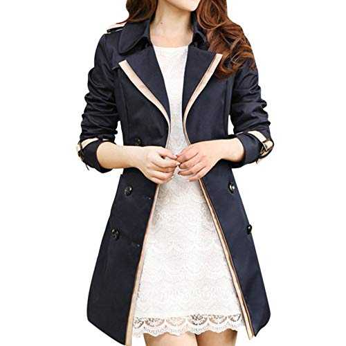 Women's Coat Autume Fashion Winter Top Back Buttons Bow Bandgae Windbreaker Jacket Women's Long Sleeve Denim Trench Coat Jacket Light Trench Coat 60Th Birthday Gifts for Women Sale Clearance Items