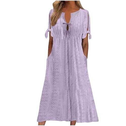 Summer Dresses for Women with Pockets Loose Short Sleeve Maxi Vintage Boho Dresses for Women UK Beach Plus Size Casual Ladies Bohemian Floral Print Tunic A Line Wedding Guest Bridesmaid with Pocket