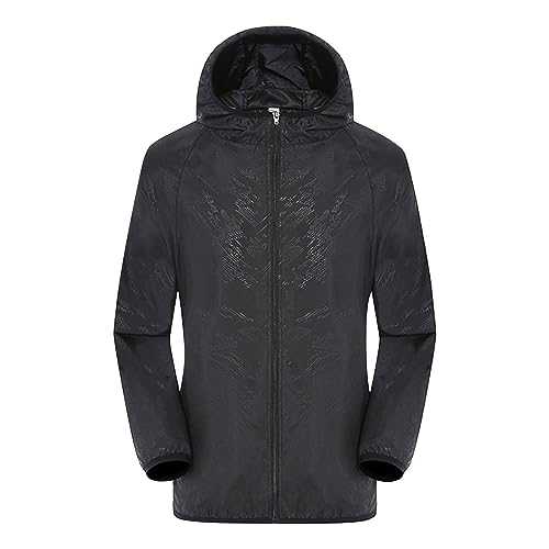 AMDOLE Hooded Raincoat Women,Packable Windbreaker Windproof Active Outdoor Jacket,Ladies Outdoor Plus Size Zipper Rain Jacket, Quick Dry For Hiking Walking
