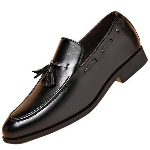 EKoKim Designer Style Dress Shoes for Men Casual Shoes Slip on Leather Shoes Plus Size for Men Wedding Party Shoes