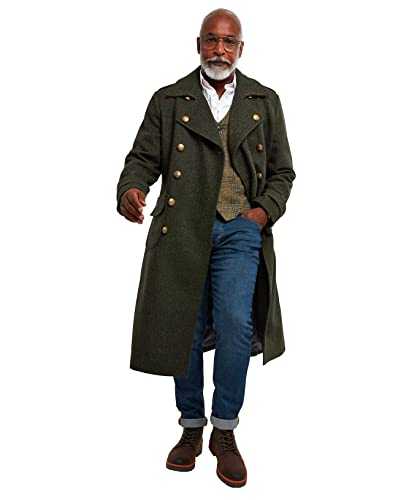 Joe Browns Men's Men'slongline Military Style Button Up Coat Longline