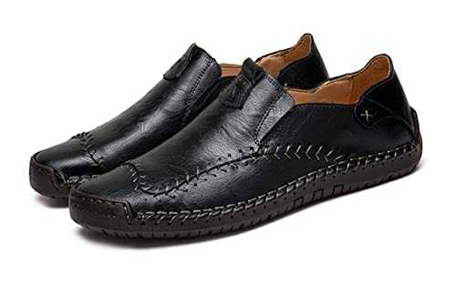 Men's Casual Leather Loafers Driving Walking Shoes Comfortable Slip-on Sneaker Formal Oxford Penny Classic Moccasins Hand-Stitched