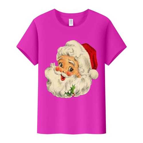HUIFUAO Christmas Tshirts Women Christmas Womens Shirts Santa Claus Short Sleeve T Shirt Top Ugly Christmas T Shirts for Women