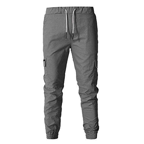 Cargo Trousers for Men UK - Stretch Pants Slim Fit Tracksuit Bottoms Casual Joggers Khaki Cuffed Combat Trousers Camouflage Army Work Trousers Outdoor Work Wear Cargo Trouser Outdoor Training Pants