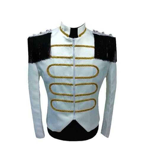 GUOYUXIAO Men's Nightclub Bar Host Suit, DJ Stage Outfit, Trendy Performance Wear for Singers