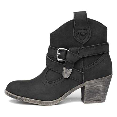 Rocket Dog Satire Womens Black Cowboy Ankle Boot