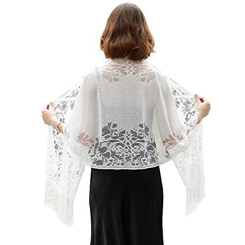 RIIQIICHY Ladies Scarf Lace Scarf Pashmina Shawls and Wraps for Women Scarfs for Women Wedding