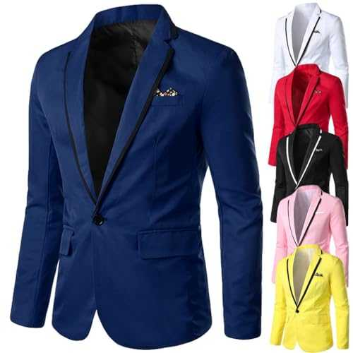 Regular Fit Blazer Men - Slim Fit Suit Jacket Men Fashion Business Lightweight Suit Jacket Slim Fit One Button Formal Casual Suit Jacket Wedding Tuxedo Jackets Plus Size Business Jacket