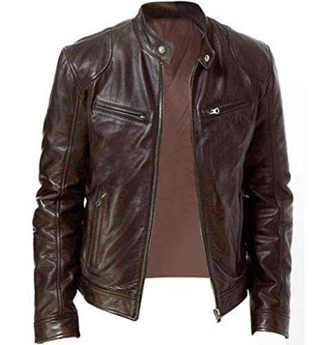 Men's Leather Jacket Real Leather Jacket Real Leather Suede Winter Jacket Faux Leather Jacket Faux Leather Jacket Tactical Jacket Biker Jacket Cross-Country Jacket Waterproof Warm Windbreaker Bomber
