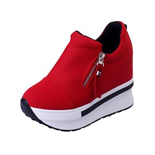 Overdose Wedges Boots Platform Shoes Slip On Ankle Boots Fashion Casual Shoes