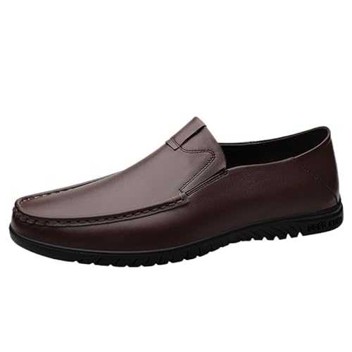 UOPYNE Men Formal Oxford Shoes Pu Leather Party Slip On Pointed Toe Anti-Slip Business