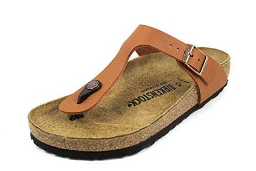 Men's Gizeh Ginger Brown, Birko Flor Flip Flops, 4.5 UK