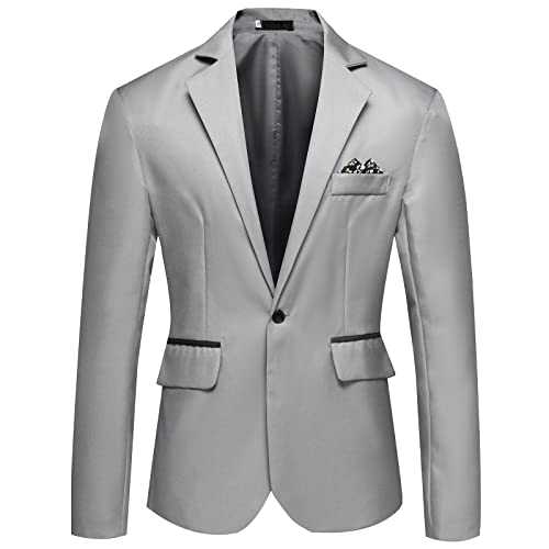 Men's Casual Suit Blazer | Mens Dressing Jackets Men's Slim Solid Colour Casual Blazers Personality Fashion Suit Jacket Men's Sport Coat Slim Fit One Button Lapel Suit Jackets Summer Suit Jacket