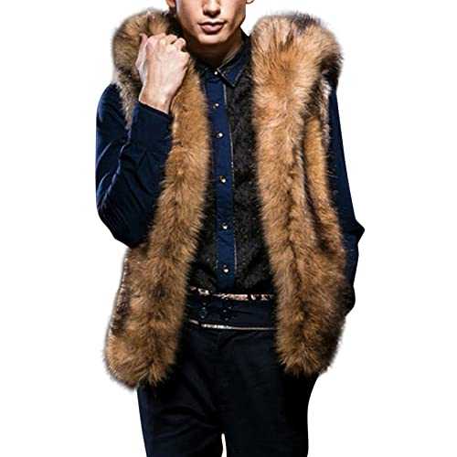 MILAX Men Fluffy Long Coat Warm Mountain Lightweight Thin Fluffy Fuzzy Sherpa Jacket Thicken Soft Plush Jacket Outwear Winter Warm Plush Fluffy Jacket Outwear