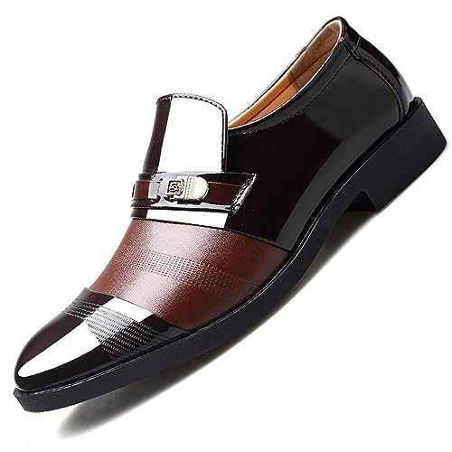 Men's Dress Shoes Loafers Driving Patent Leather Oxford Shoes Moccasins Business Office Shoes for Men