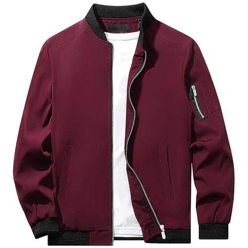 sandbank Men’s Slim Fit Lightweight Sportswear Flight Bomber Jacket Softshell Casual Coat